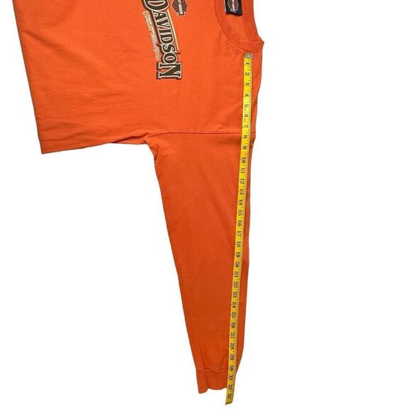 HARLEY-DAVIDSON Motorcycles Faribault MN Orange Long Sleeve Tshirt Size XL - Picture 9 of 13